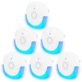 6 Packs Ultrasonic Pest Repellers Plug In Indoor Pest Control Mouse Repellent Chaser Deterrent For Home Kitchen Office Warehouse Hotel