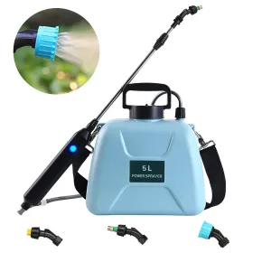 5L/1.3Gallon Electric Plant Sprayer Automatic Plant Sprayer Telescopic Garden Handheld Sprayer With 3 Spray Spouts Shoulder Strap For Cleaning Sterili