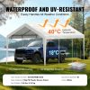 VEVOR Carport Replacement Canopy Cover 10 x 20 ft, Garage Top Tent Shelter Tarp Heavy-Duty Waterproof & UV Protected