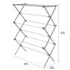 Functional and Energy Saving Oversized Collapsible Steel Closets Clothes Drying Rack, Silver