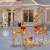 3-Piece Lighted Christmas Reindeer Family Set Outdoor Decorations