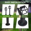 Outdoor Driveway Light Bollard Landscape Path Light with GX53 LED Bulb 120V Hard Wired 36514