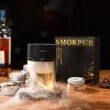 Electric Whiskey Smoker Kit Built-in Lighter Rechargeable Cocktail Smoker Kit with 6 Wood Chips No Butane Needed Bourbon Whiskey Gifts for Men