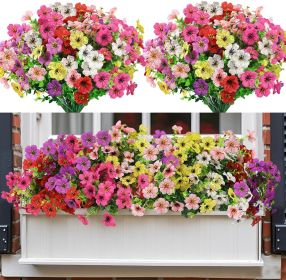 Nepfaivy Artificial Outdoor Flowers UV-Resistant - Realistic Artificial Flowers For Outdoors, Fade Resistant Fake Flowers For Outside, Plastic Faux Fl (Option: W13696014)