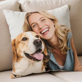 Custom Cushion Personalized Image Upload Fast Printing for Wedding for Pet Lovers - (Must upload the image) (size: 35*35cm)