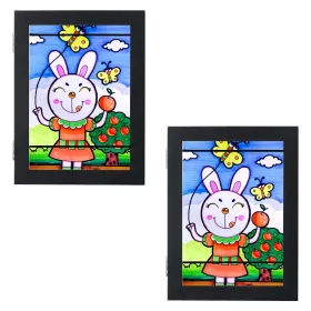 Kids Art Frame Front Opening Wooden Frame Artwork Display Storage Frame Picture Frame Wall Display For Photo Art Projects Picture Children Drawing (Option: A4-Black)